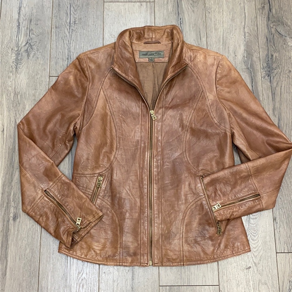 MARC New York Women's Euro Moto Leather Jacket